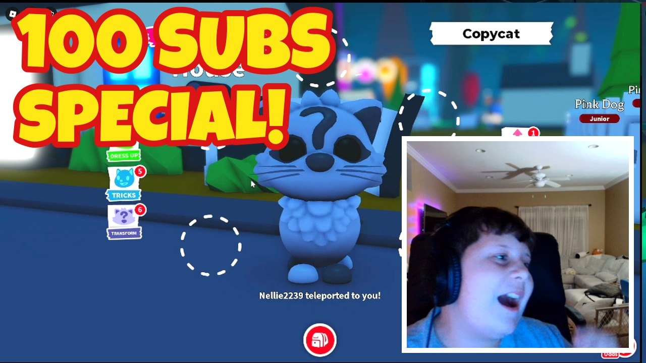 WE HIT 100 SUBSCRIBERS! Testing the New COPYCAT Pet in Roblox Adopt Me Halloween!